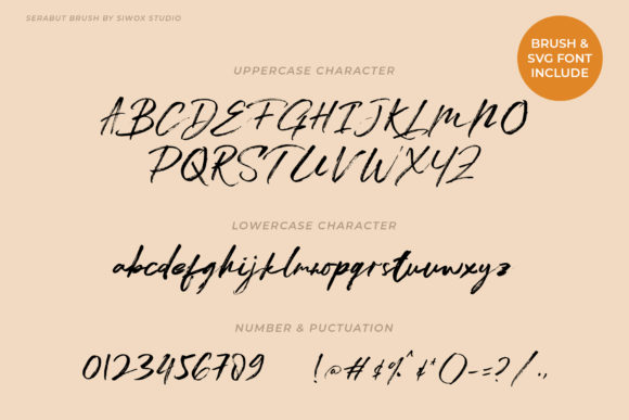 Serabut Font PNG with transparent background - Preview 5