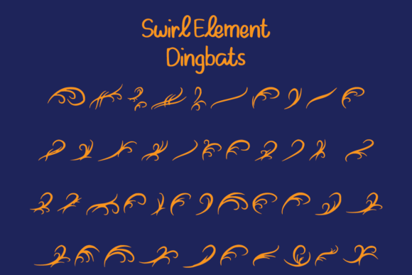 Swirl Elements Dingbats Font By Ciriative