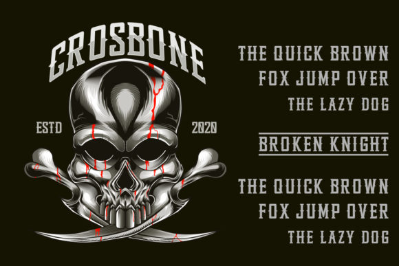 Broken Knight Font - Preview 6