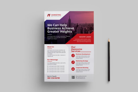 Business Flyer Template Grafik Druck-Vorlagen Von DesignOriel