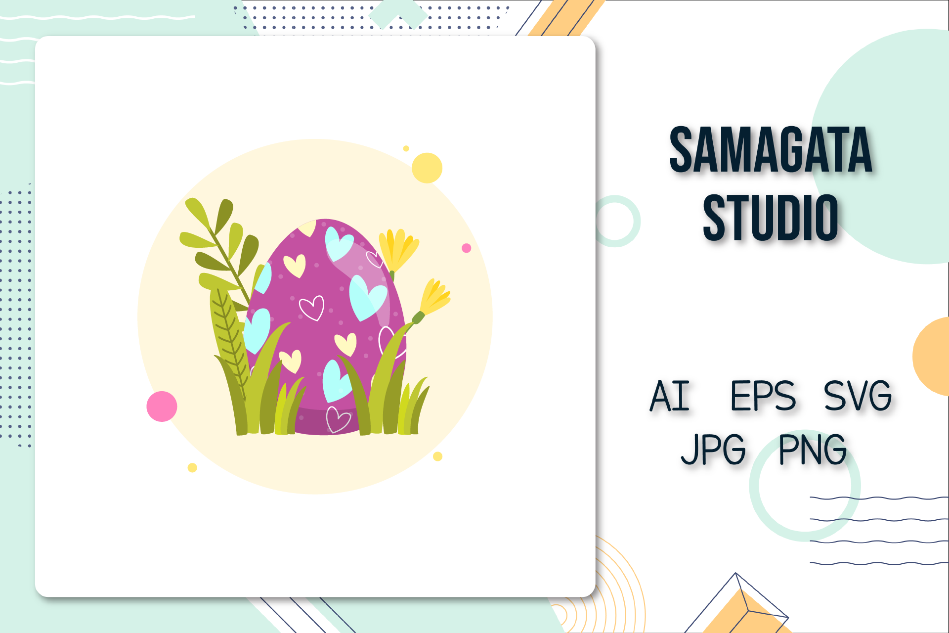 Easter Icon Design Illustrations Graphic by samagata · Creative Fabrica