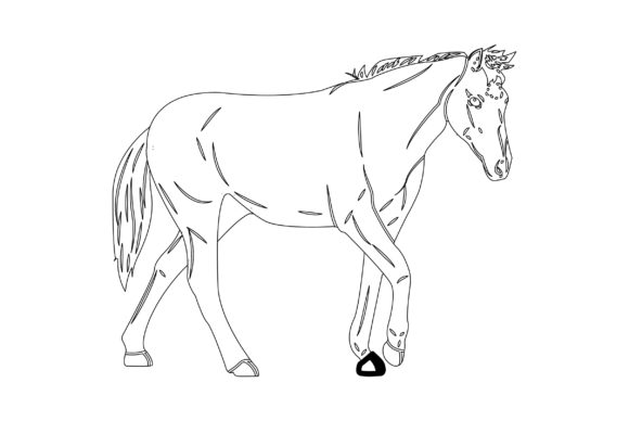Horse Vector Design Outline