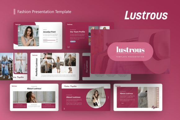 Preview of Lustrous Fashion Presentation Template fashion presentation template