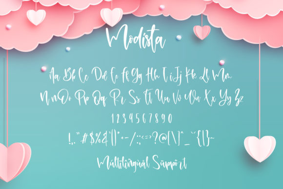 Modista Font PNG with transparent background - Preview 6