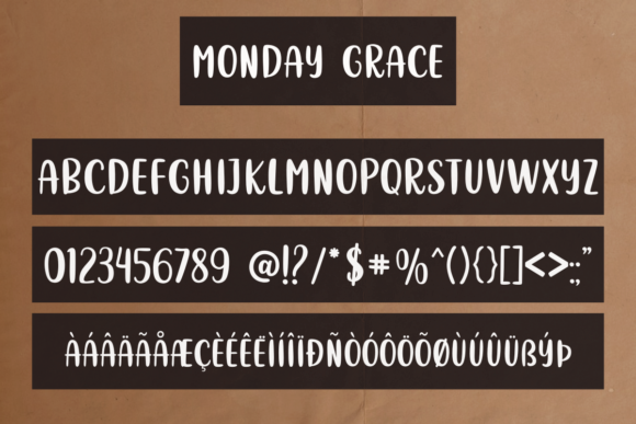 Monday Grace Font PNG with transparent background - Preview 4