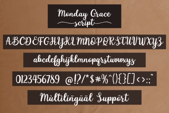Monday Grace Font PNG with transparent background - Preview 5
