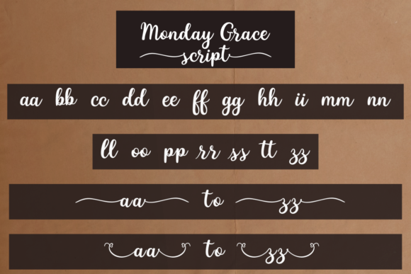 Monday Grace Font PNG with transparent background - Preview 6