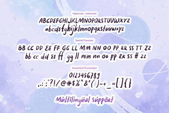 Moon Earth Font PNG with transparent background - Preview 3