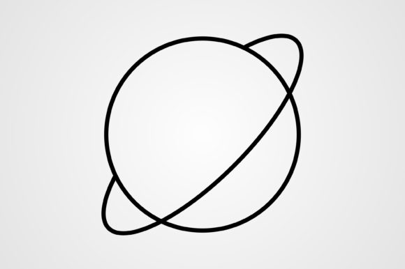 Saturn Line Icon Graphic by Graphic Nehar · Creative Fabrica