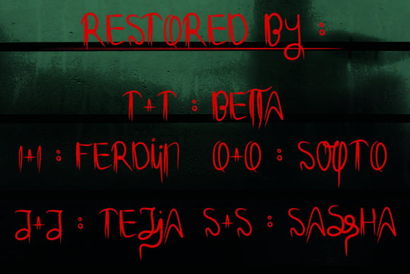 Scary of Horror Font PNG with transparent background - Preview 2