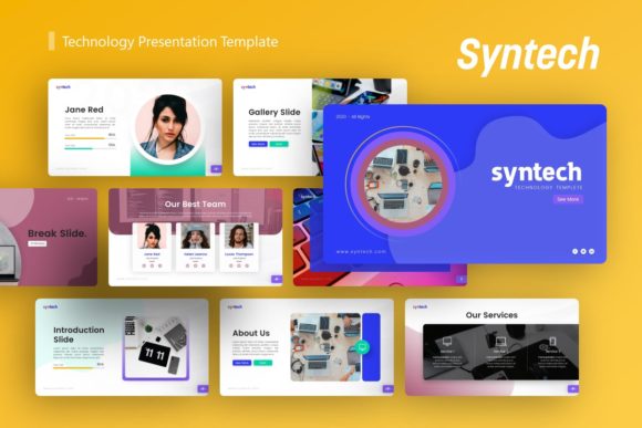 Preview of Syntech Technology Presentation Template technology presentation template