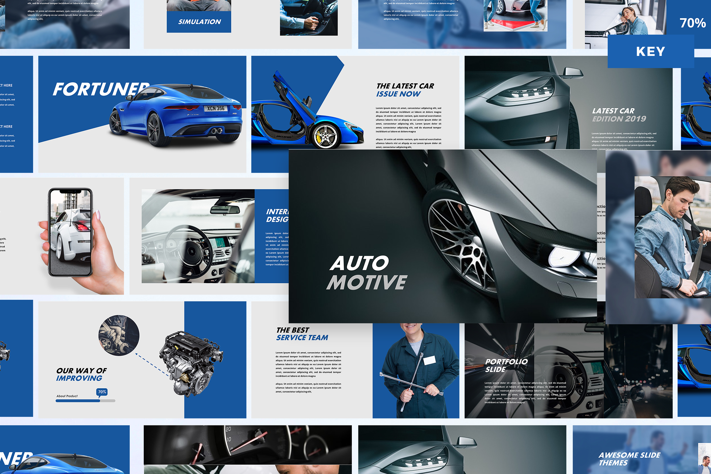Plantilla de presentación para keynote automotriz