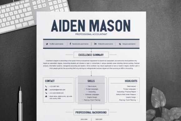 CV, Resume Template Word