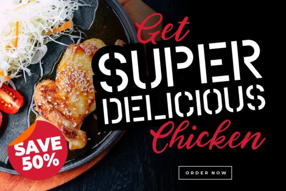 Coutline Stencil Typeface Font - Preview 3