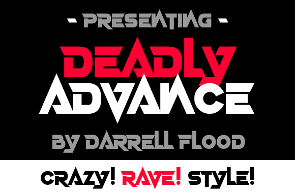 Deadly Advance Font PNG with transparent background - Preview 1