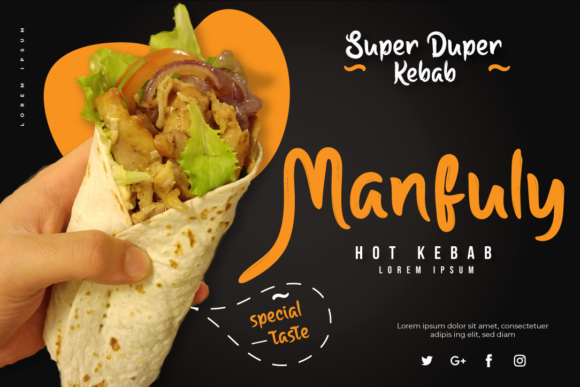Manful Font PNG with transparent background - Preview 1