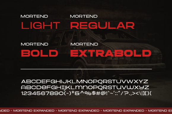 Mortend Font PNG with transparent background - Preview 2