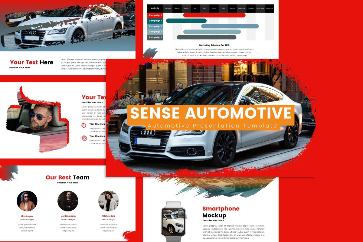 Plantilla de presentación de Sense Automotive