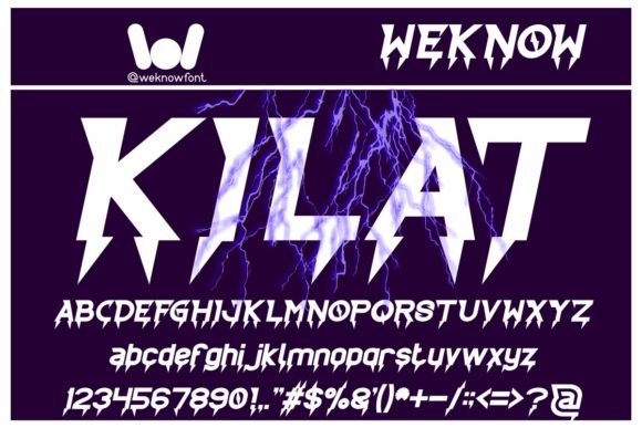 Ride the Lightning Font PNG with transparent background - Preview 2