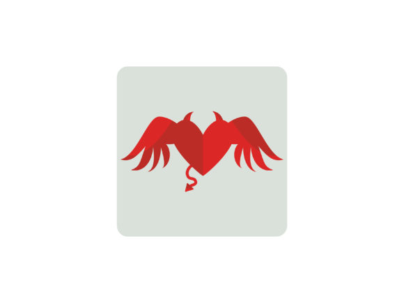 Valentine Red Devil Heart Icon