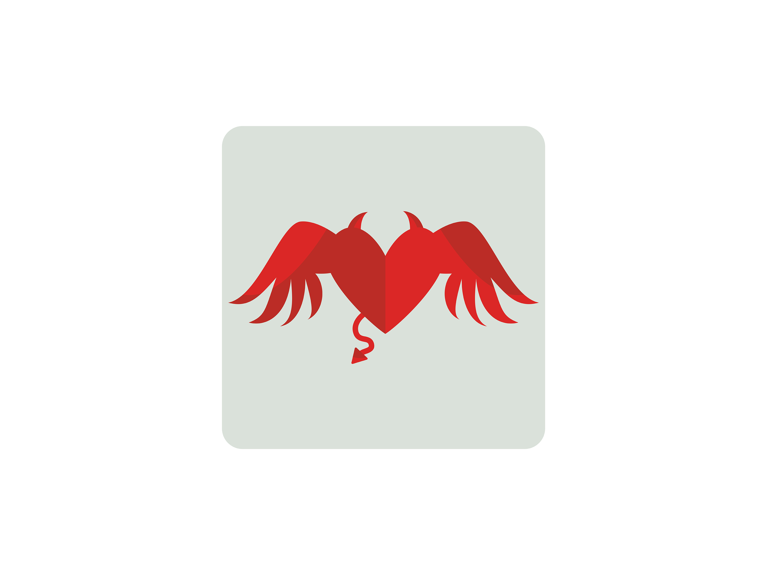 Valentine Red Devil Heart Icon