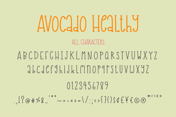 Avocado Healthy Font - Preview 5