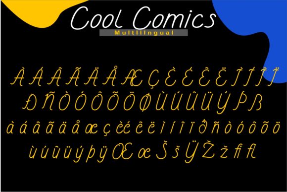 Cool Comics Font PNG with transparent background - Preview 2