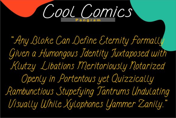 Cool Comics Font PNG with transparent background - Preview 3