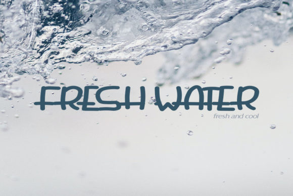Fresh Water Font PNG with transparent background - Preview 4