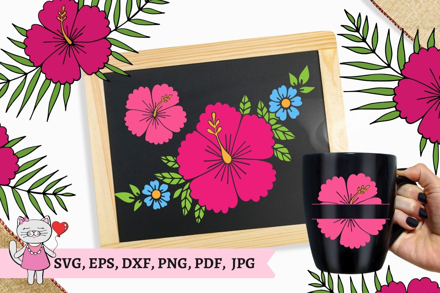 Hibiscus Flower Bundle Graphic by Magic world of design · Creative Fabrica