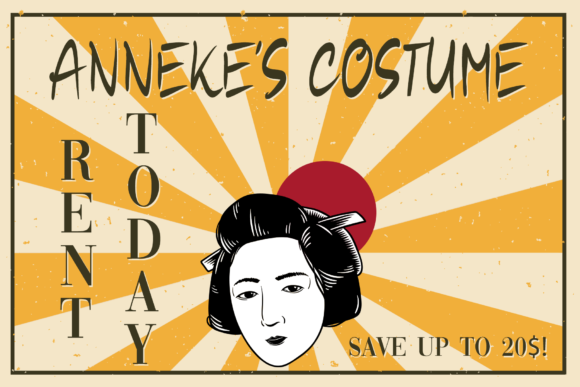 Japan Day Font PNG with transparent background - Preview 3