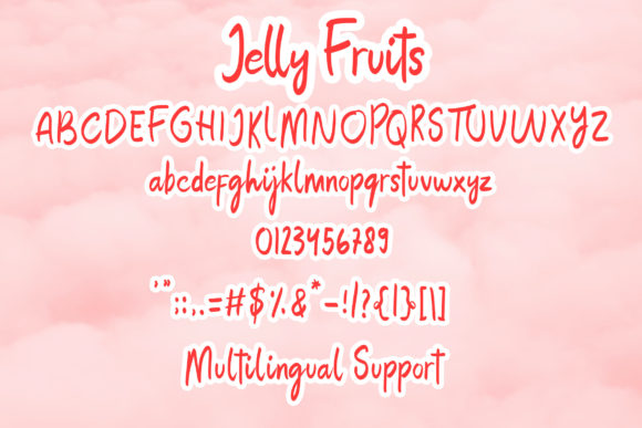 Jelly Fruits Font PNG with transparent background - Preview 3