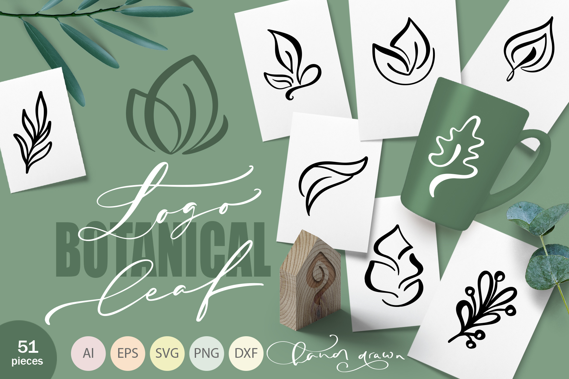 Logo Botanical Leaf