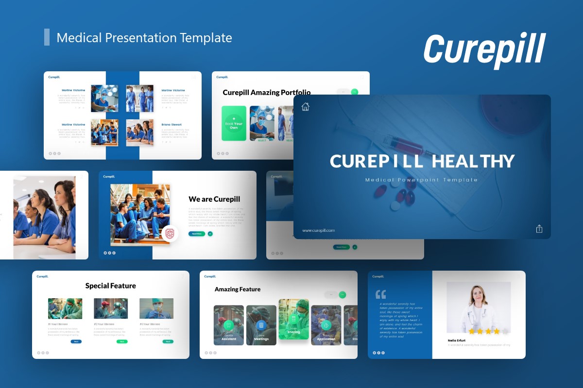Plantilla de presentación médica Curepill