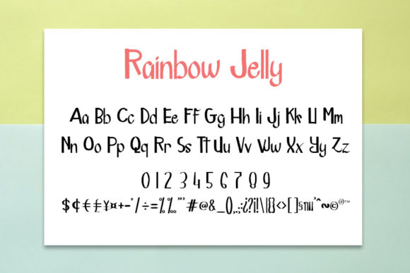 Rainbow Jelly Font PNG with transparent background - Preview 3