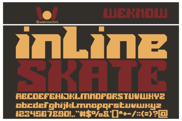 Roller Blade Font PNG with transparent background - Preview 1