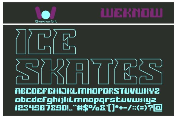 Roller Blade Font PNG with transparent background - Preview 3