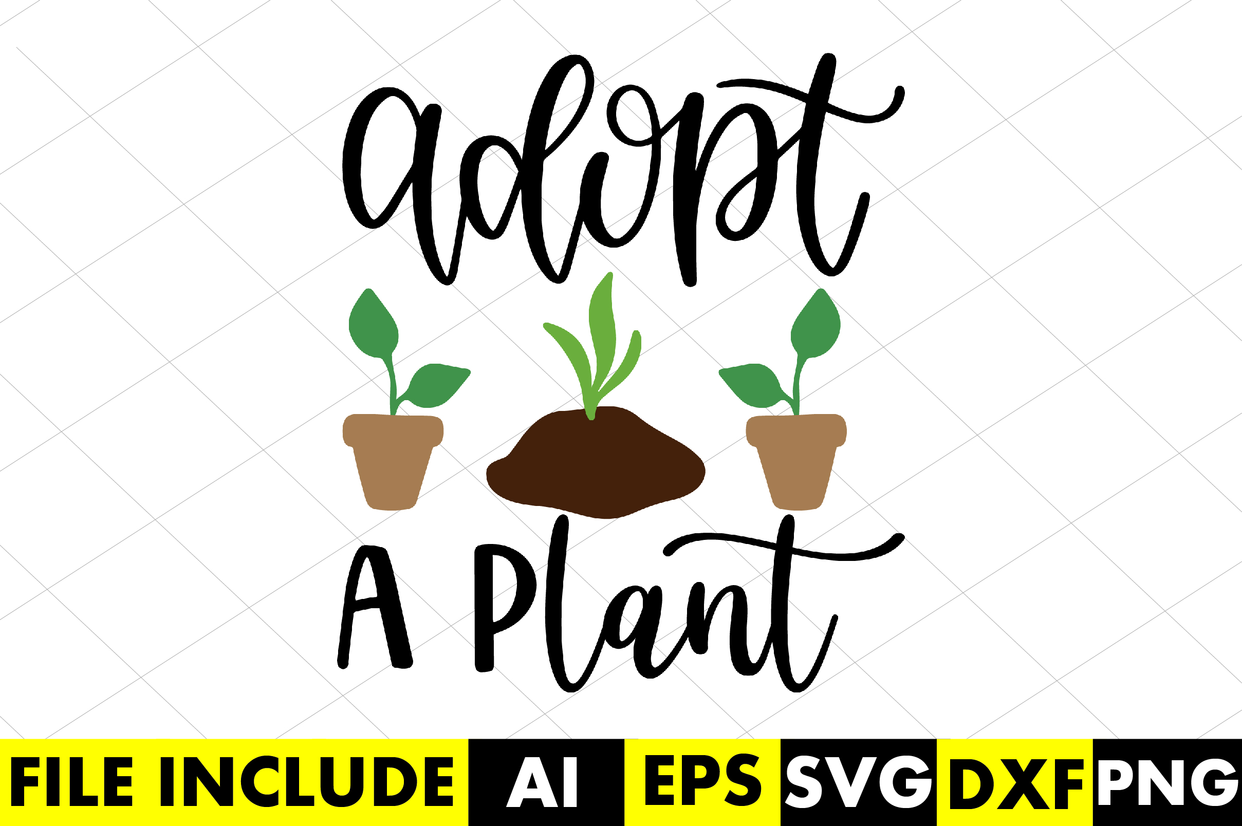 Adopt a Plant Graphic by BlackDogsMedia  Creative Fabrica