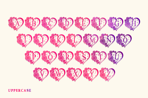 Heylia Monogram Font PNG with transparent background - Preview 3