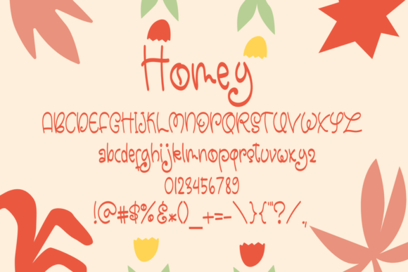 Homey Font PNG with transparent background - Preview 1