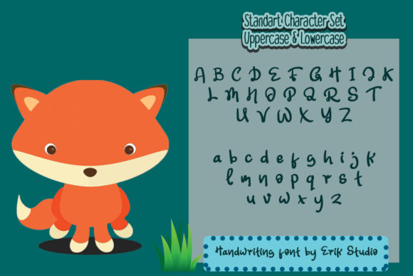 Little Fox Font PNG with transparent background - Preview 3