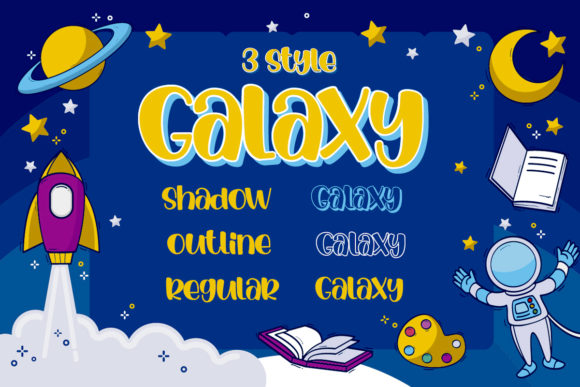 Luar Galaxy Font PNG with transparent background - Preview 5