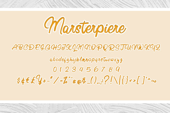Masterpiere Font font preview - 3