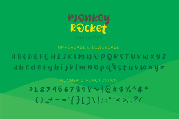 Monkey Rocket Font PNG with transparent background - Preview 1