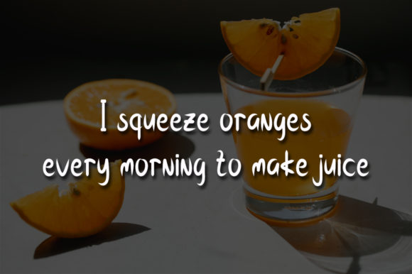 Orange Flavor Font PNG with transparent background - Preview 1