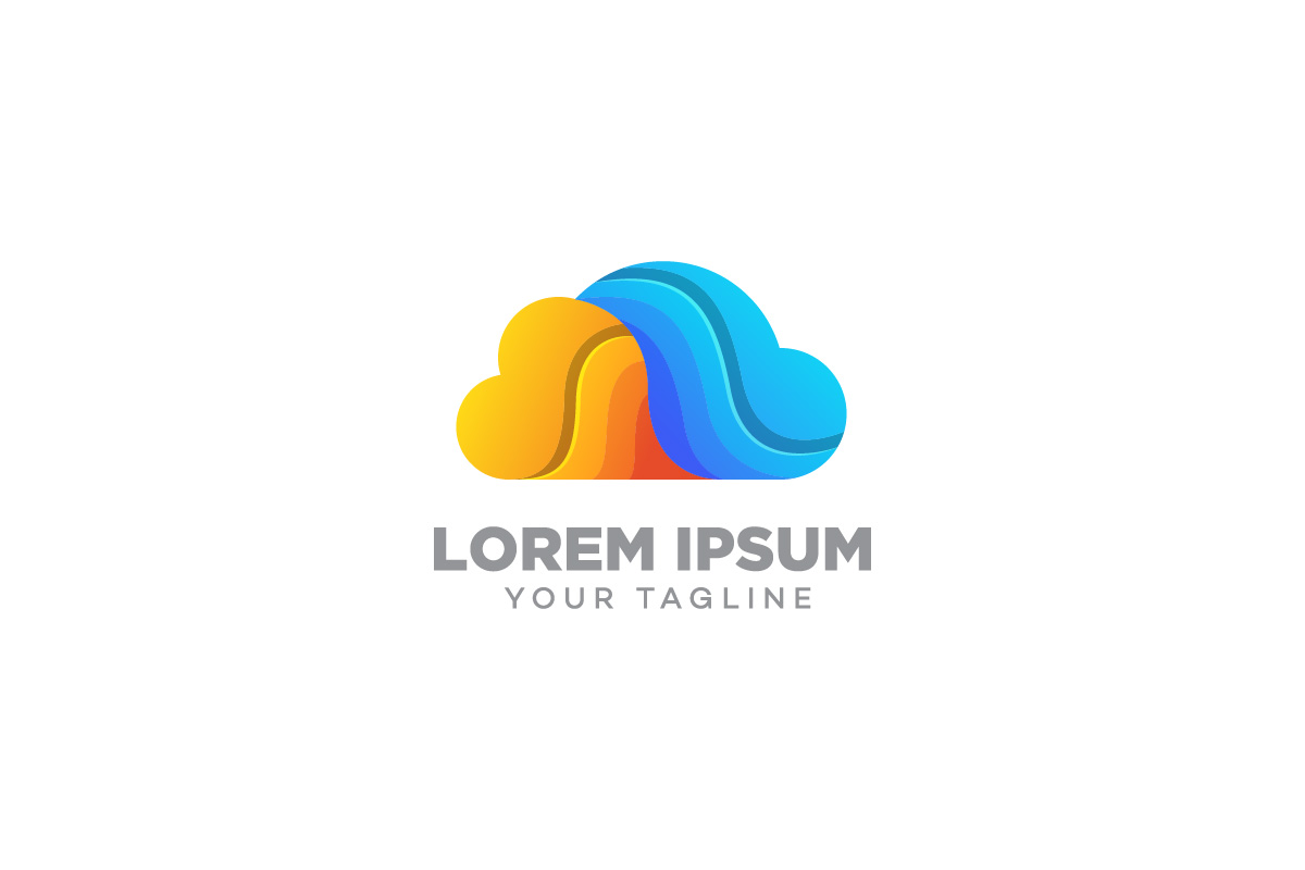 Cloud Logo Design Template Vector Graphic by syaefulans · Creative Fabrica