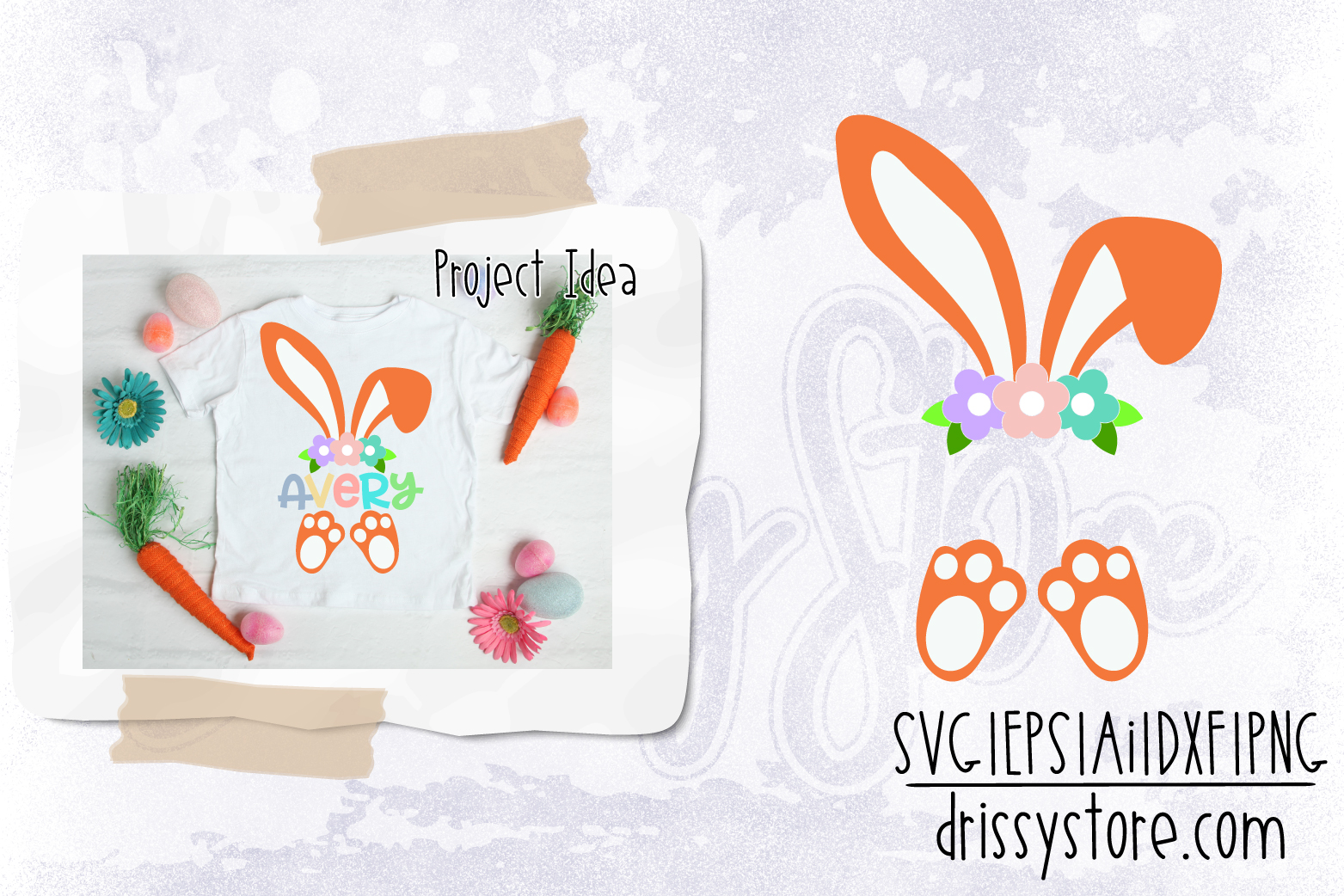 Floral Easter Bunny Graphic by DrissyStore · Creative Fabrica