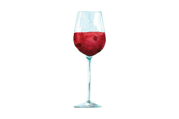 Watercolor Glass of Wine SVG Cut file by Creative Fabrica Crafts  Creative  Fabrica