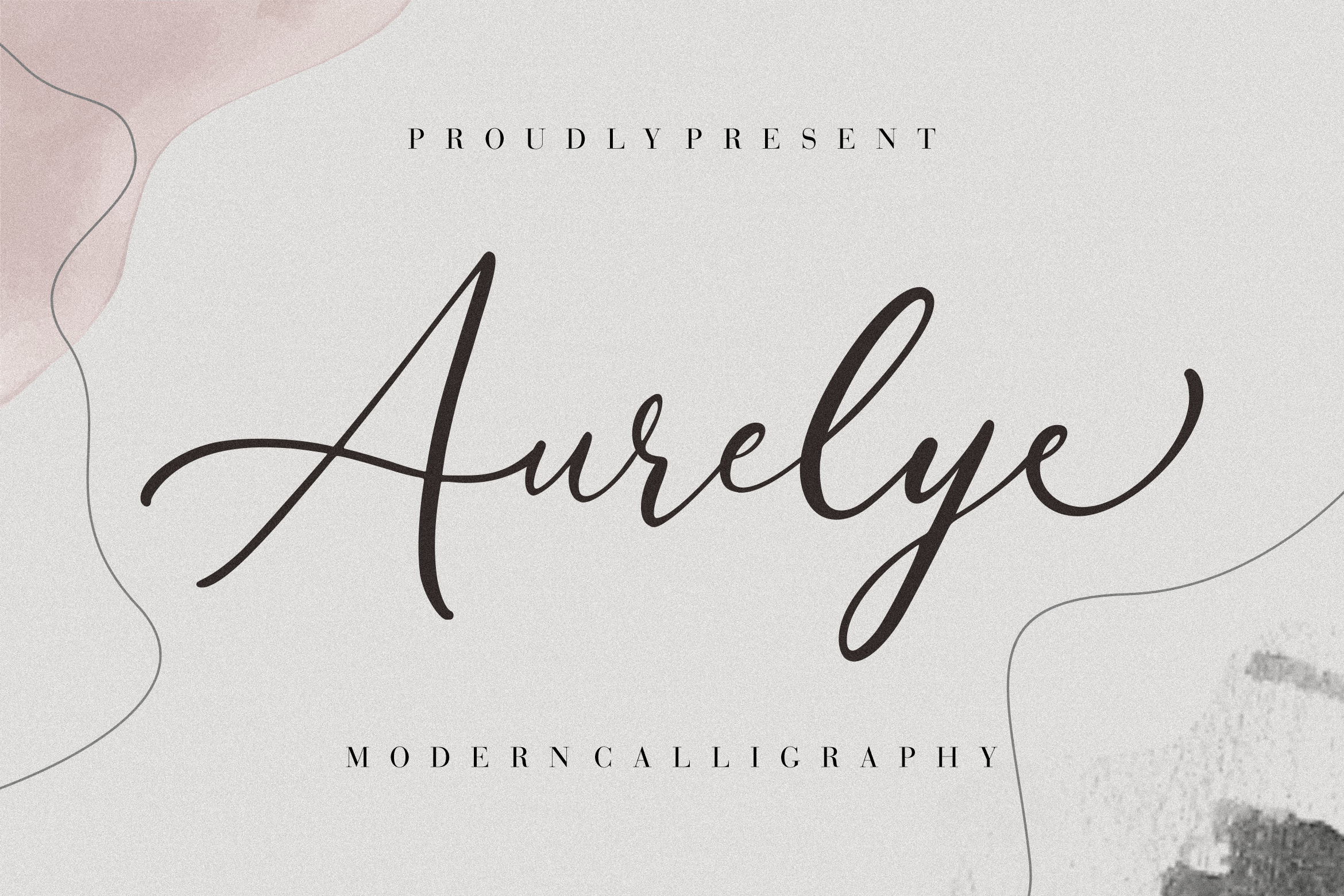 Aurelye preview, elegant script lettering