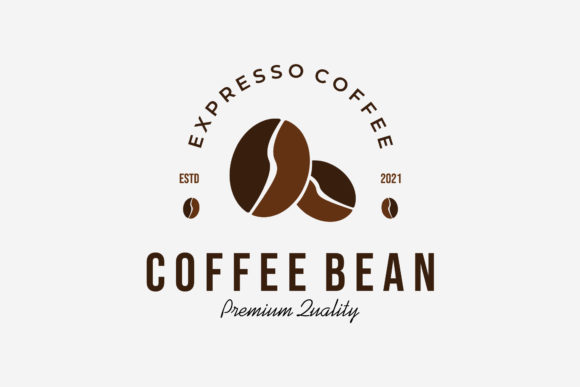 Coffee Beans Espresso Vintage Logo Icon